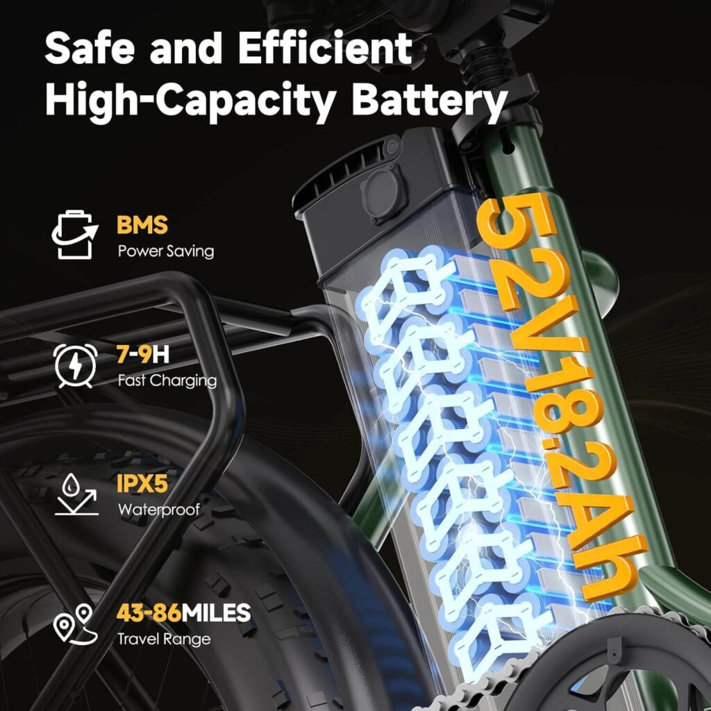 GOKEEP Electric Bikes - High-Capacity Removable Battery System